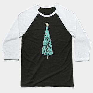 Distressed Christmas Tree Baseball T-Shirt